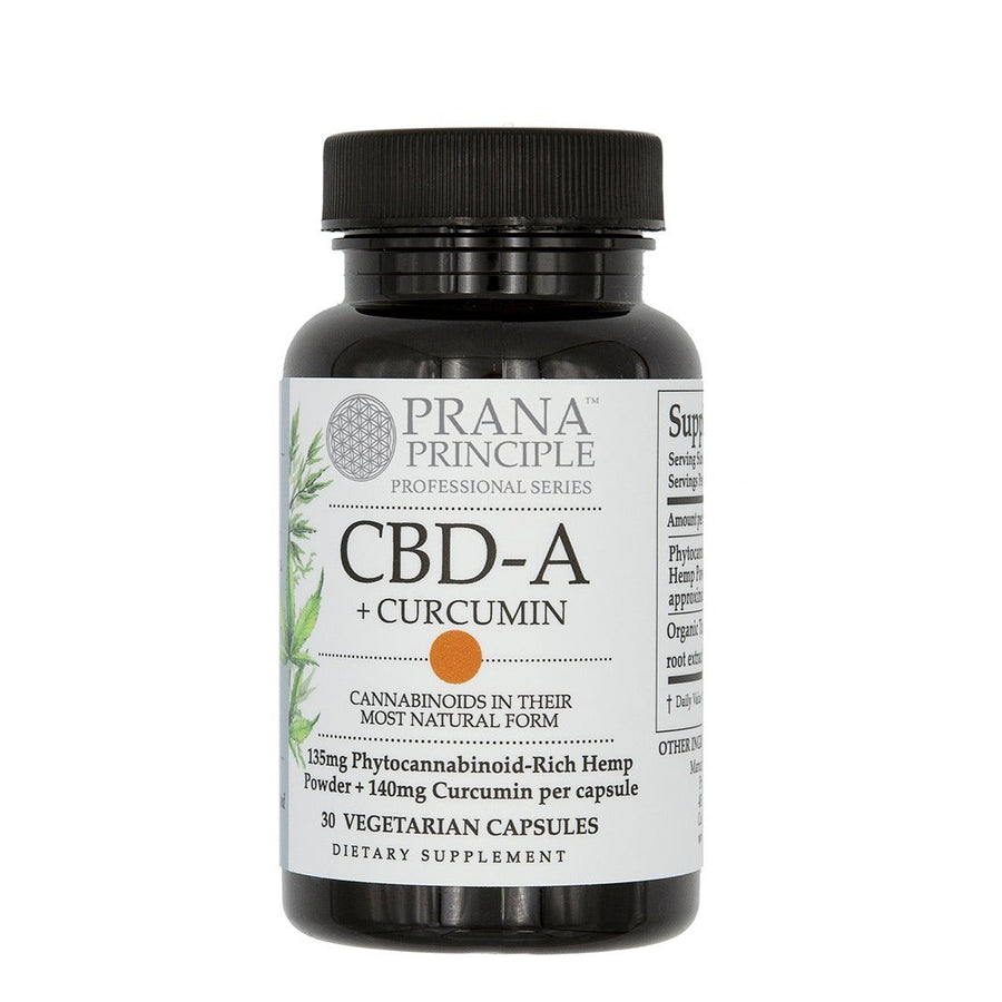 CBD-A Capsules with Curcumin CBD Ingestibles Prana Principle